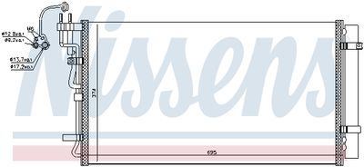 Condenser, air conditioning NISSENS 940718