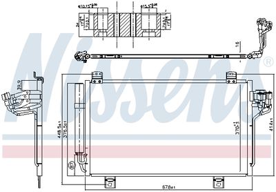 Condenser, air conditioning NISSENS 940723