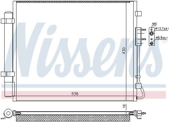 NISSENS 940821 Condenser, air conditioning