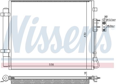 Condenser, air conditioning NISSENS 940821