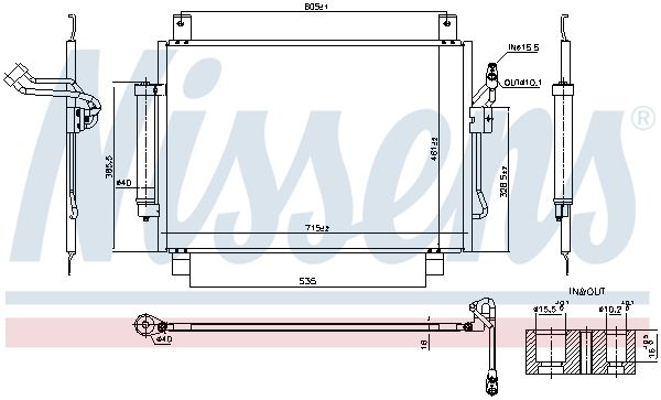 NISSENS 940836 Condenser, air conditioning
