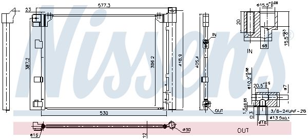 NISSENS 940850 Condenser, air conditioning