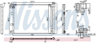 Condenser, air conditioning NISSENS 940850