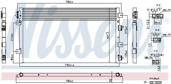 NISSENS 940855 Condenser, air conditioning