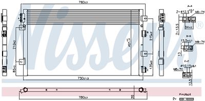 Condenser, air conditioning NISSENS 940855