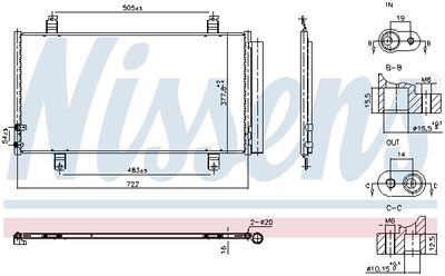 Condenser, air conditioning NISSENS 940865