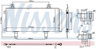 Condenser, air conditioning NISSENS 940908