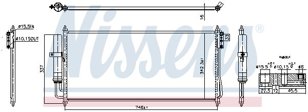 NISSENS 940911 Condenser, air conditioning