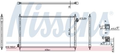 Condenser, air conditioning NISSENS 940917