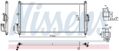 Condenser, air conditioning NISSENS 940919