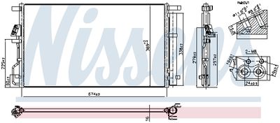 Condenser, air conditioning NISSENS 940922