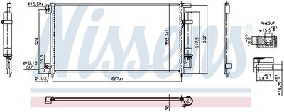 Condenser, air conditioning NISSENS 940926
