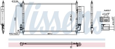 Condenser, air conditioning NISSENS 940927