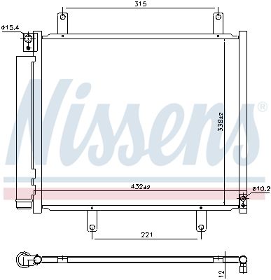 Condenser, air conditioning NISSENS 940932