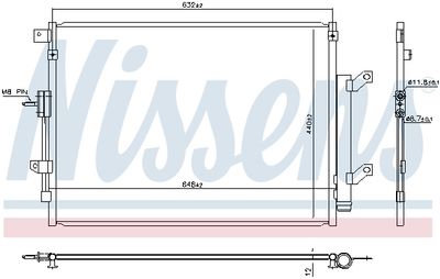 Condenser, air conditioning NISSENS 940934