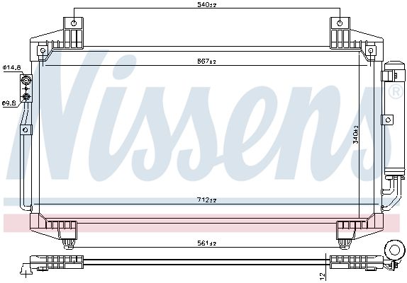 NISSENS 940936 Condenser, air conditioning