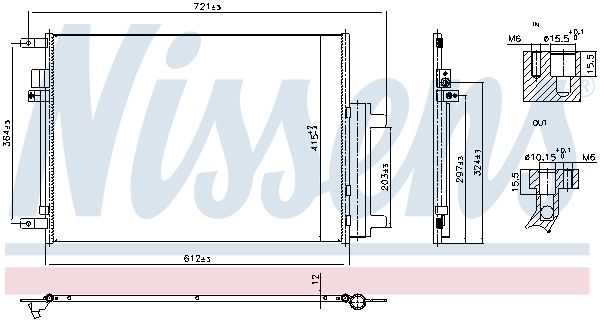 NISSENS 940955 Condenser, air conditioning