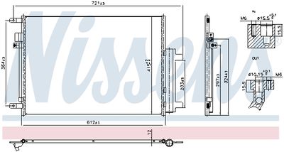 Condenser, air conditioning NISSENS 940955