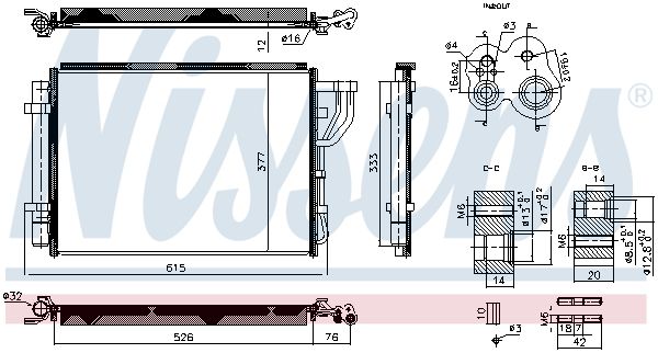NISSENS 940959 Condenser, air conditioning