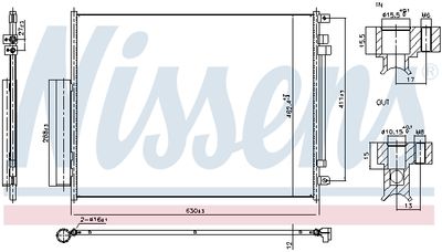 Condenser, air conditioning NISSENS 940972
