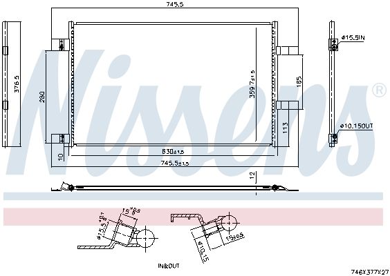 NISSENS 940973 Condenser, air conditioning