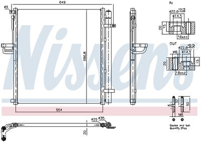 Condenser, air conditioning NISSENS 940977