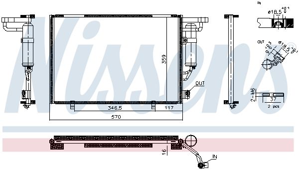 NISSENS 940983 Condenser, air conditioning
