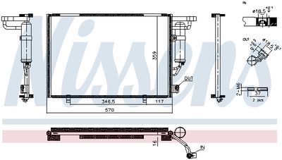 Condenser, air conditioning NISSENS 940983