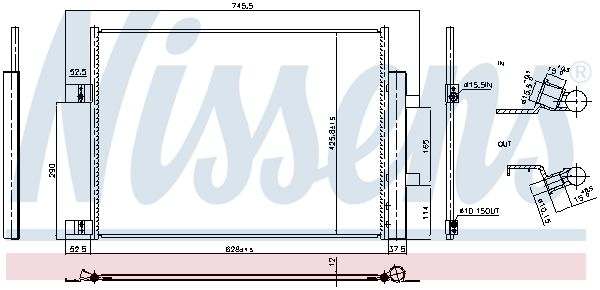 NISSENS 941008 Condenser, air conditioning