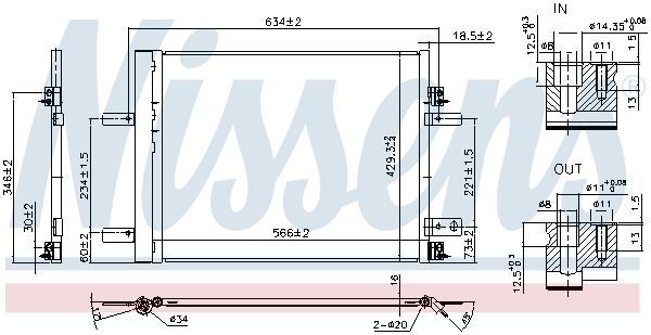 NISSENS 941042 Condenser, air conditioning