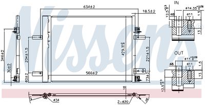 Condenser, air conditioning NISSENS 941042