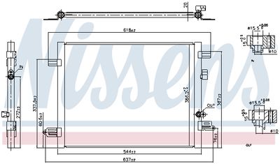 Condenser, air conditioning NISSENS 941061