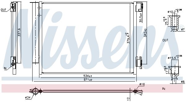 NISSENS 941197 Condenser, air conditioning