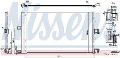 Condenser, air conditioning NISSENS 941210