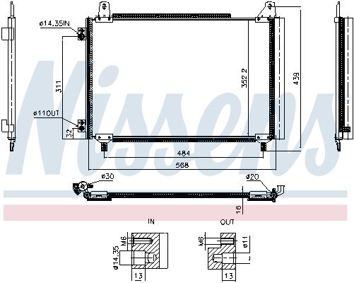NISSENS 941243 Condenser, air conditioning