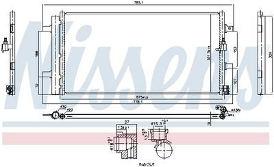 Condenser, air conditioning NISSENS 941261