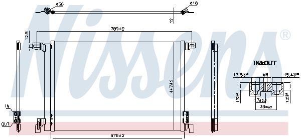 NISSENS 941266 Condenser, air conditioning