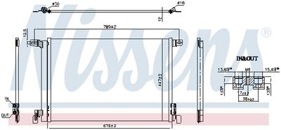 Condenser, air conditioning NISSENS 941266