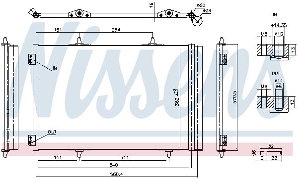 NISSENS 941276 Condenser, air conditioning