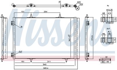 Condenser, air conditioning NISSENS 941276