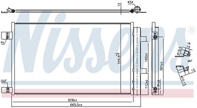 Condenser, air conditioning NISSENS 941284