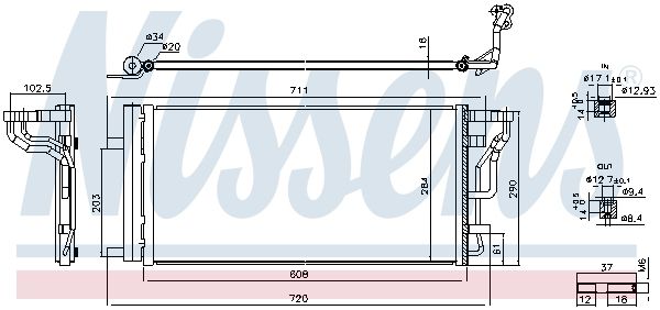 NISSENS 941289 Condenser, air conditioning