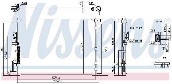 NISSENS 941290 Condenser, air conditioning