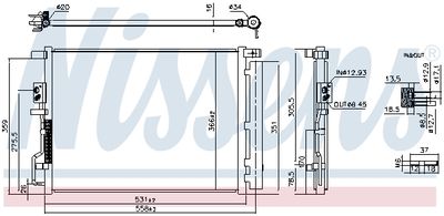 Condenser, air conditioning NISSENS 941290