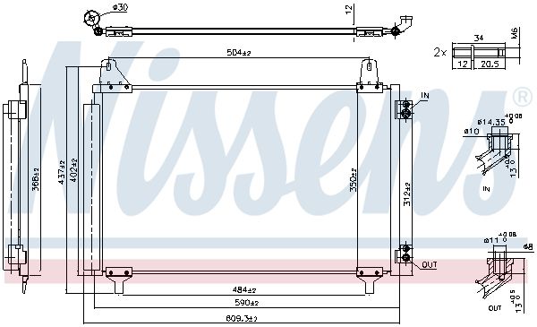 NISSENS 941296 Condenser, air conditioning