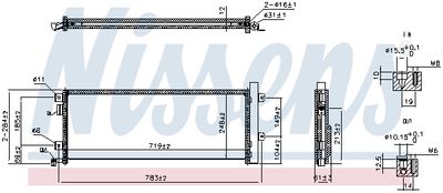 Condenser, air conditioning NISSENS 941347