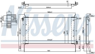 Condenser, air conditioning NISSENS 94217