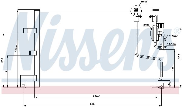 NISSENS 94259 Condenser, air conditioning