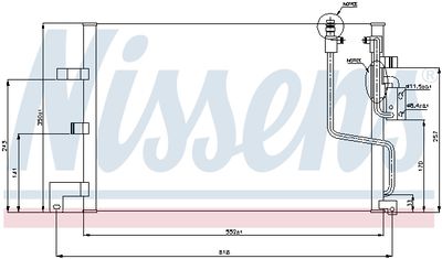 Condenser, air conditioning NISSENS 94259