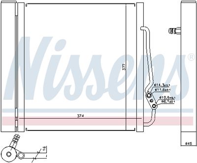 Condenser, air conditioning NISSENS 94541